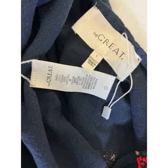 The Great. 'The Beaded' Blue Cotton Corridor Dress Size 1 - Picture 4 of 4